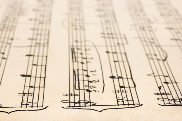 复古手抄乐谱图片下载