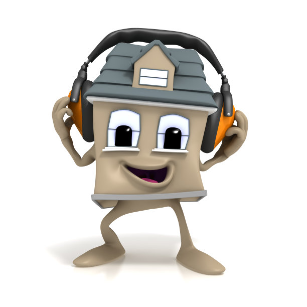 卡通房子耳机图片下载