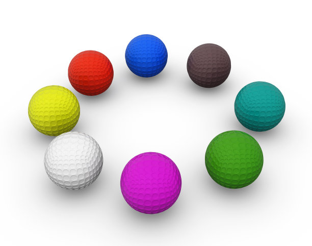 彩色的高尔夫球图片下载