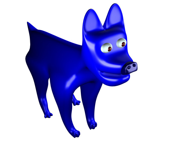 狗蓝色01素材图片