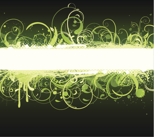 花卉装饰的旗帜图片下载