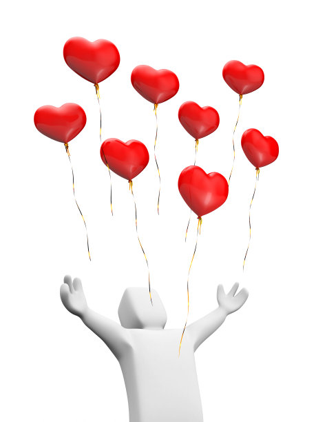 气球和心形的形状图片下载