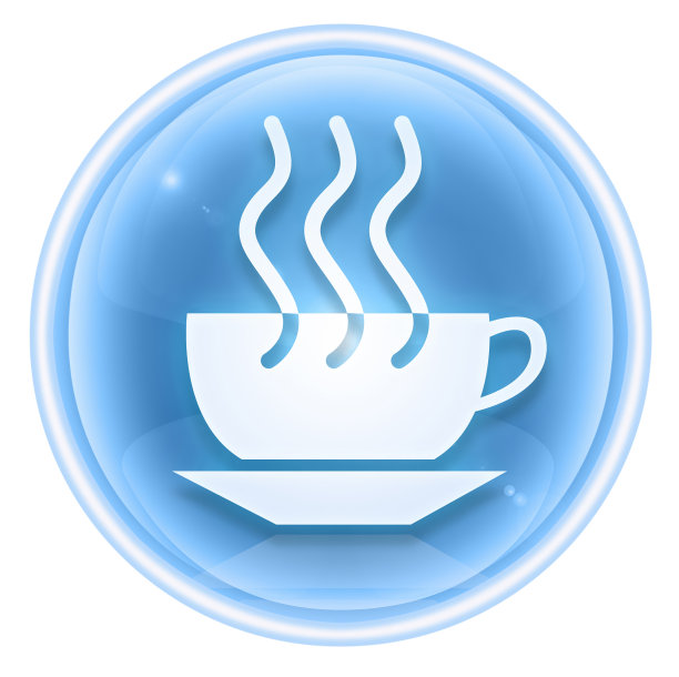 咖啡图标冰，孤立在白色背景图片下载