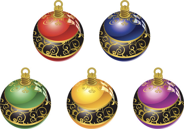 圣诞球-矢量图片下载