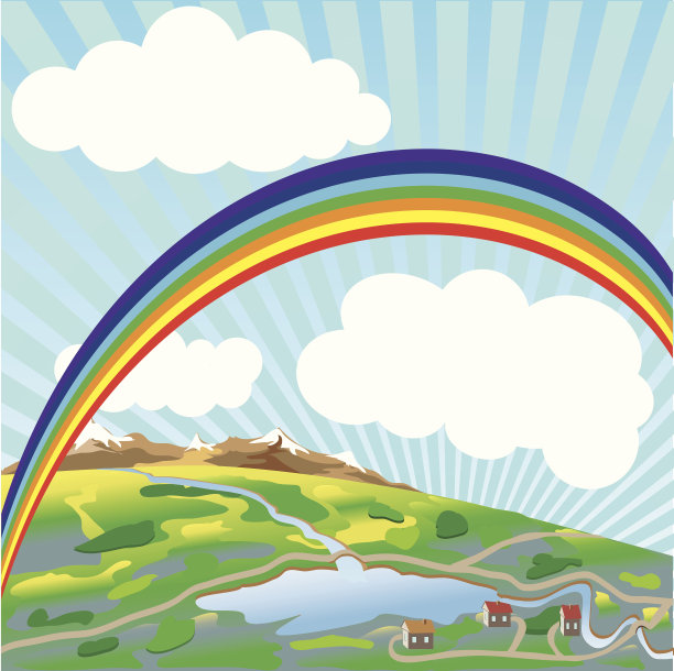 彩虹之上。图片下载