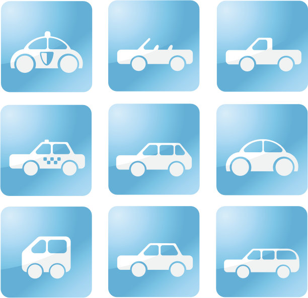 汽车图标。按钮。图片下载