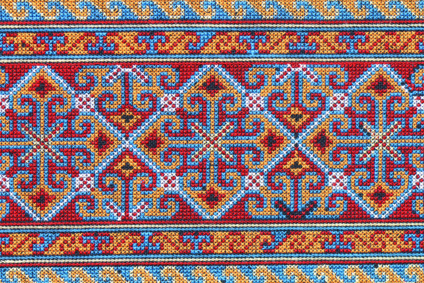 手工十字绣。图片下载