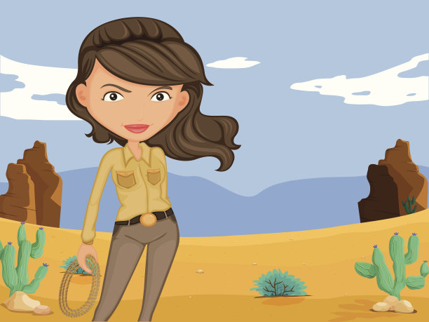 女牛仔素材图片