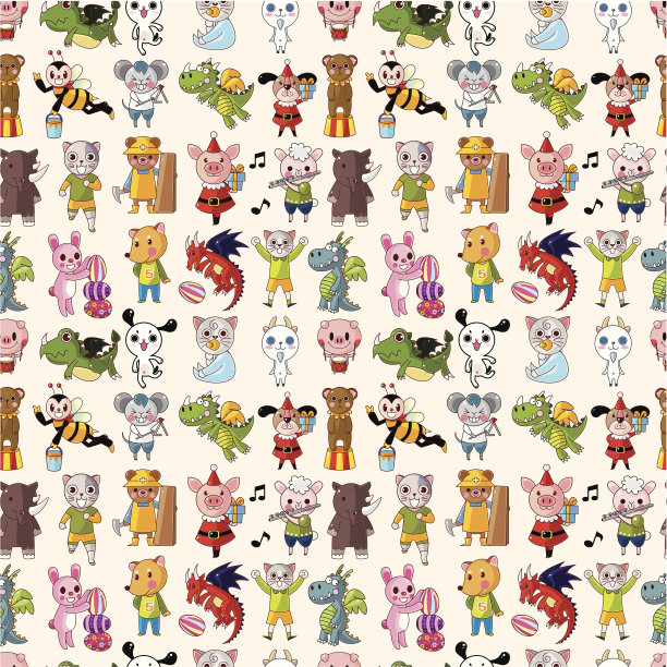 无缝的动物模式图片下载