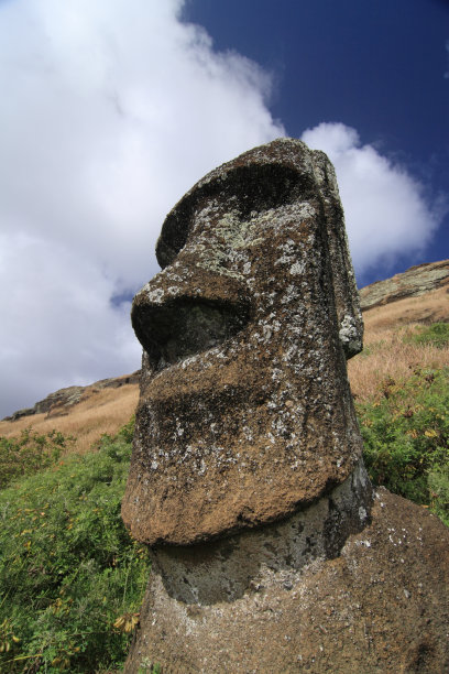 复活节岛上的摩埃石像图片下载