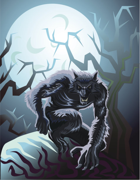 Weremolf和月亮图片下载