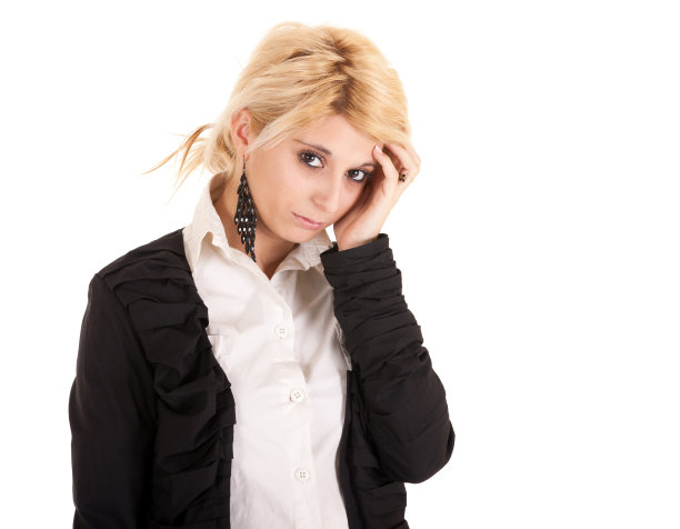 悲伤的商业女性图片下载