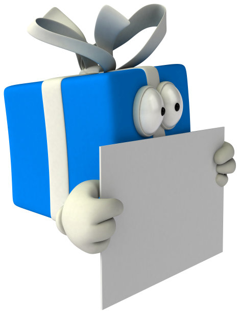 蓝色的礼物图片下载