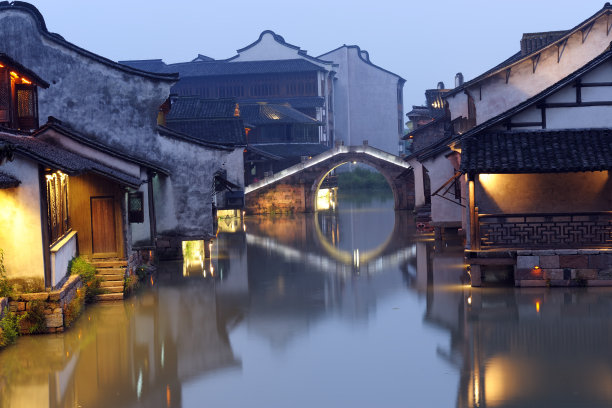 中国建筑夜景素材图片