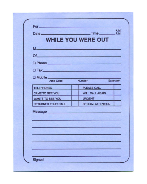 电话留言垫(蓝色)图片下载