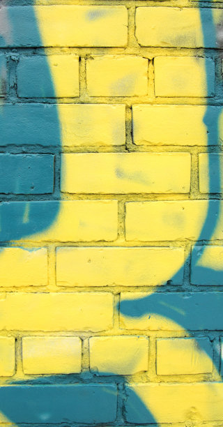 色彩斑斓的砖墙图片下载
