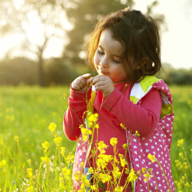 女孩和花图片下载