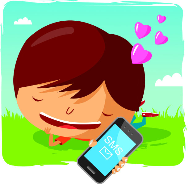 情人和他的手机-短信图片下载