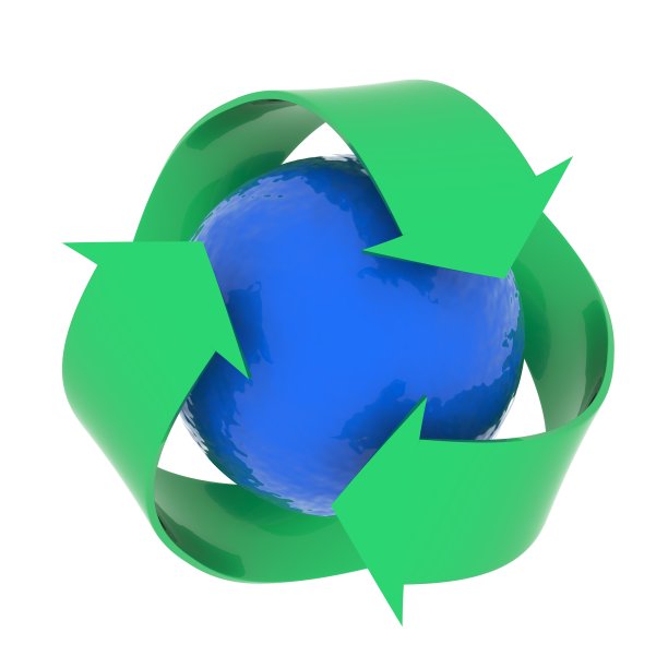 有回收标志的地球图片下载