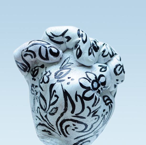 装饰漆的手图片下载