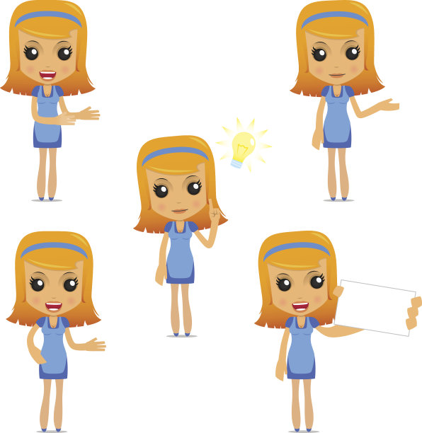 一套滑稽的卡通主妇图片下载