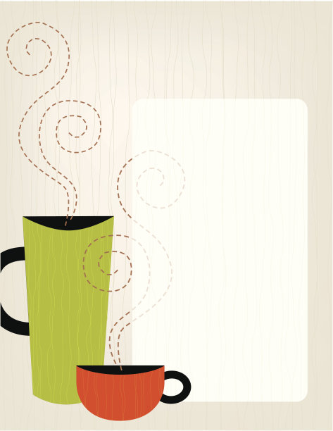 丰富多彩的咖啡框架图片下载