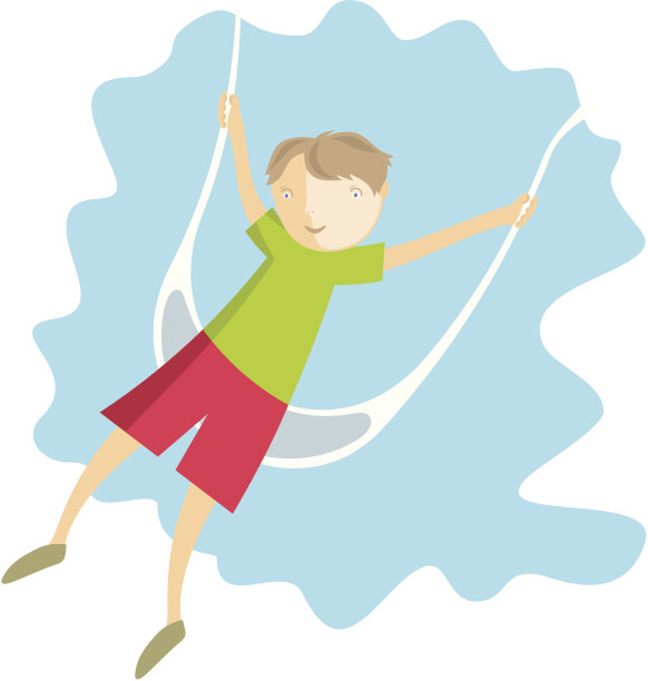 男孩荡秋千图片下载