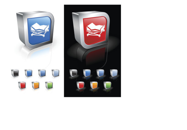 医院病床3D版权免费矢量艺术图片下载