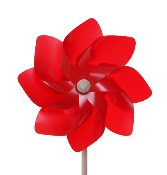 红色的纸风车玩具图片下载