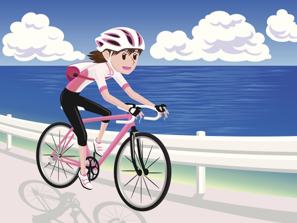 海辺のサイクリング图片下载