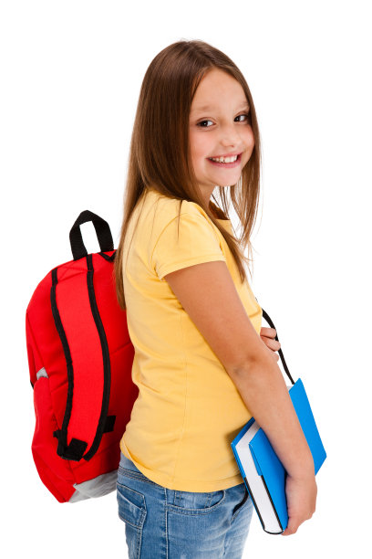 年轻的女孩拿着书孤立在白色图片下载