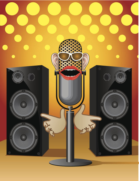 麦克风在音乐会上唱歌图片下载