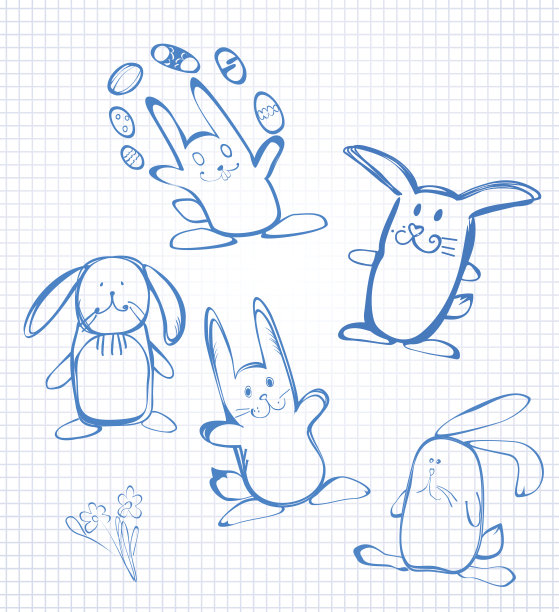 兔子涂鸦图片下载