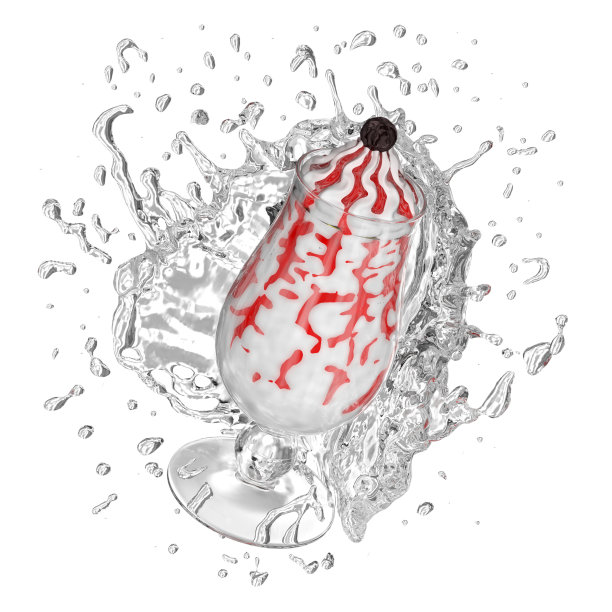 黑樱桃冰淇淋杯图片下载