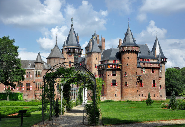 德哈尔城堡塔，乌得勒支，荷兰南部图片下载