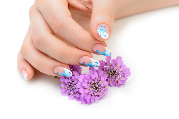 指甲艺术和花图片下载