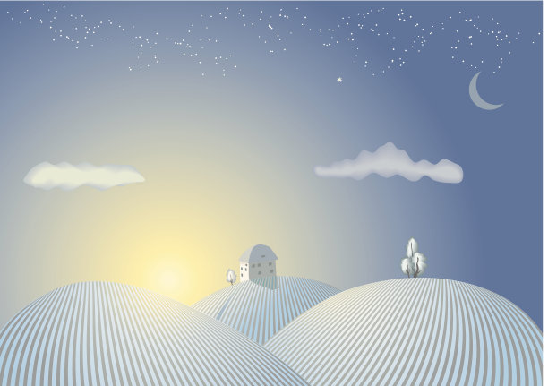 冬天农村视图图片下载