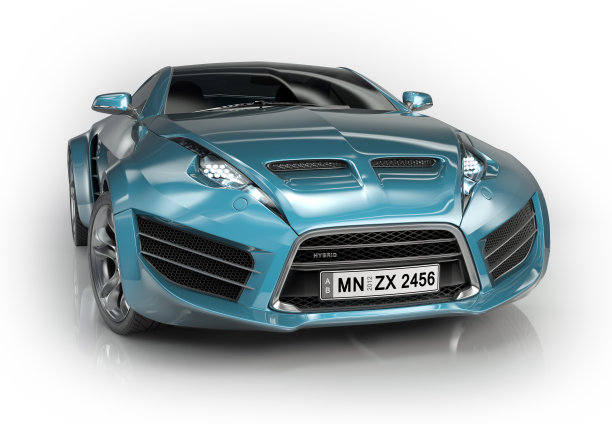 跑车孤立在白色图片下载