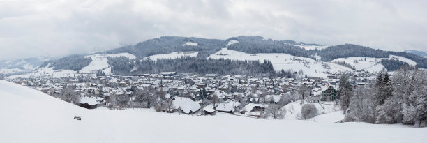 冬季仙境全景图图片下载