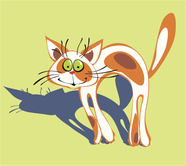 红色头发的人,快乐的猫图片下载