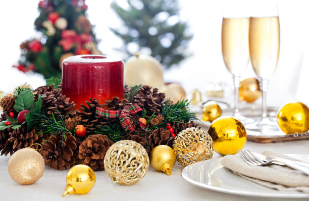 圣诞餐桌布置图片下载