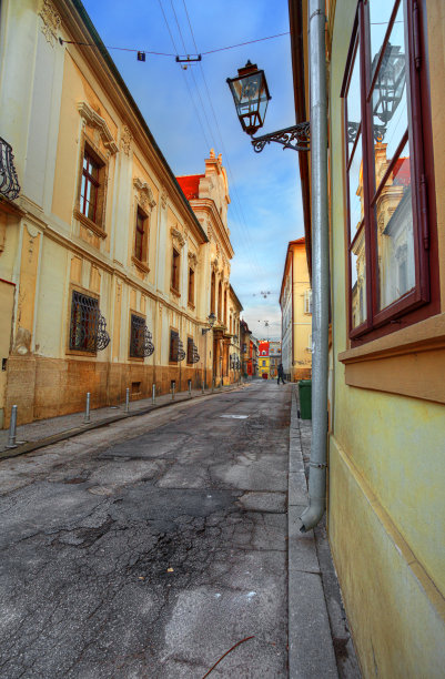 克罗地亚老萨格勒布的街道图片下载