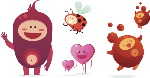 红色怪物快乐图片下载