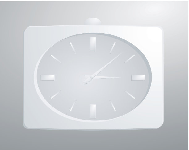 白色背景时钟特写镜头图片下载