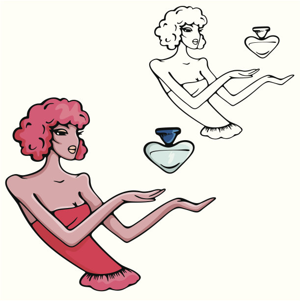 时尚女性矢量插画系列图片下载