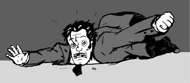 商人摔倒了图片下载