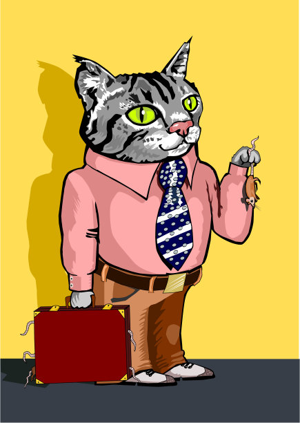 下班回家的猫先生图片下载