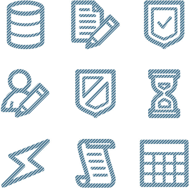 V2数据库轮廓图标蓝线图片下载