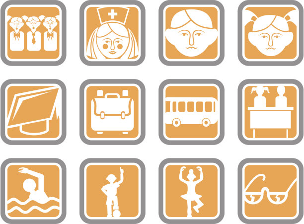 矢量图标：学校物品图片下载