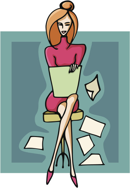 商业女性插图LXI(矢量)图片下载